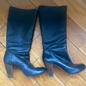 Hive & Honey tall black leather boots